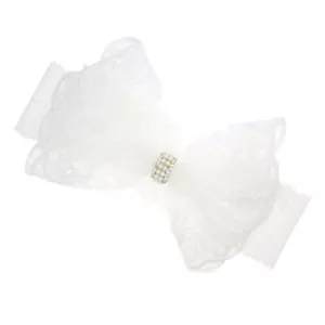 Baby Head Toddlers Kids Bows Photo Turban Bowknot Floral Headdress White Head... - Picture 1 of 9