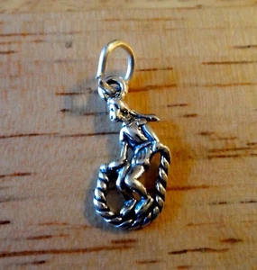 Dije de cuerda de salto para niña de plata esterlina Sm 18x9 mm 3D - Imagen 1 de 4