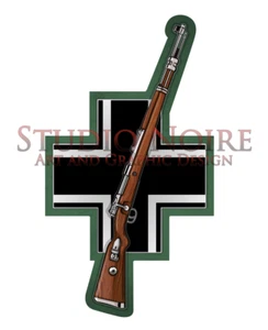 Kar98 German Army Rifle WW2 Warfare Military Rifle Vinyl Decal Sticker Kar98k - Bild 1 von 3