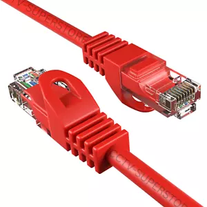 20 Fuß Cat6 Ethernet Kabel RJ45 UTP LAN Patchkabel Gaming Streaming Internet Rot - Bild 1 von 7