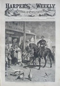 1881 Harper's Weekly Journal Magazine May 28, New York Water Supply, Thomas Nast - Bild 1 von 7