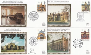 Benham Ersttagsbrief Set The Glasgow School of Art x 4 1990 - Bild 1 von 1