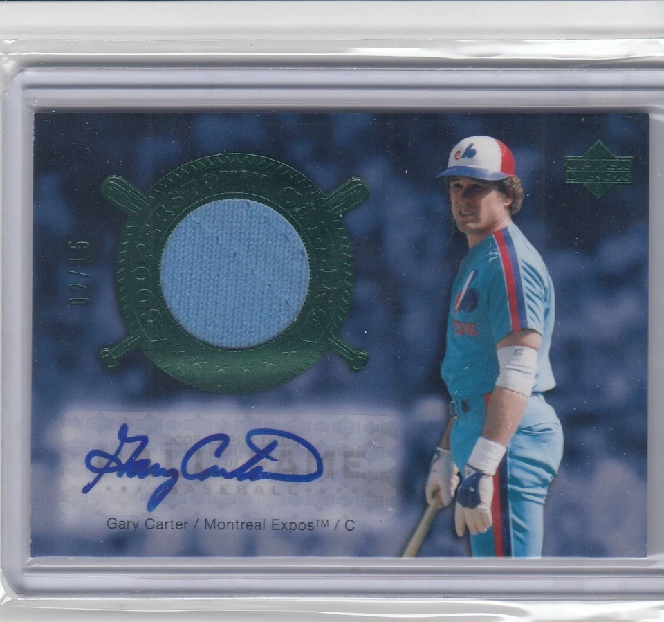 Camiseta deportiva Gary Carter UD Upper Deck 2005 Salón de la Fama Cooperstown automática/15-GC1  Foto 1 de 1