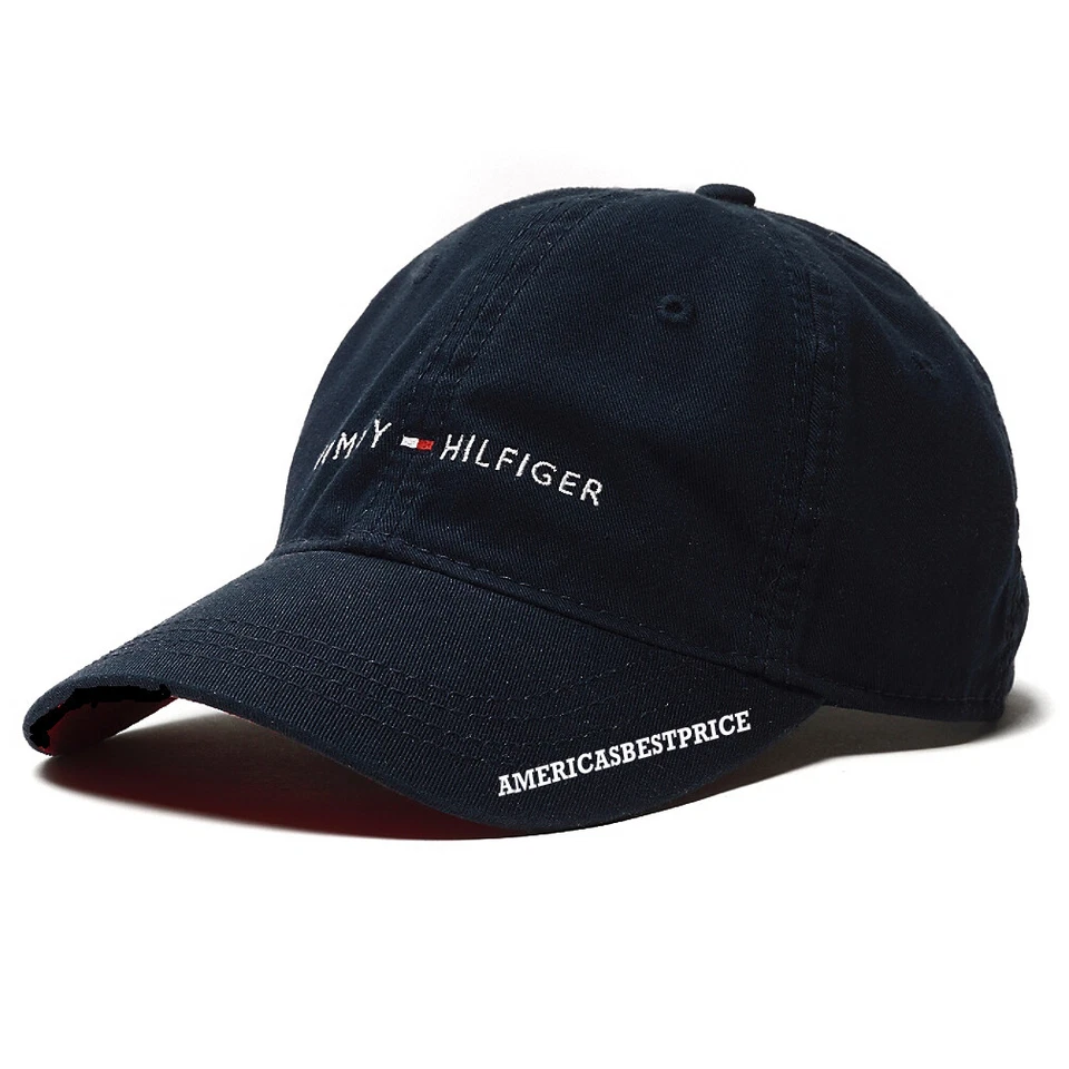 Mens Tommy Hilfiger Logo Sport Baseball Cap-adjustable One Size Navy