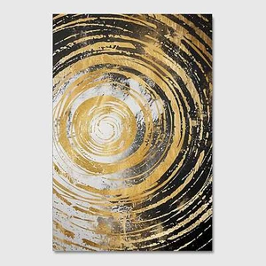 Golden FluidArt Abstrakt Wandbild XL Canvas Leinwand Poster Acrylglas Wohnzimmer - Bild 1 von 15