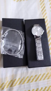 Ladies Fashion Simple Digital Alloy With Quartz Watch LOVE Bracelet 2pcs Set - Picture 1 of 4