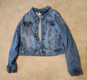 Denim Blue Mid Length Old Navy – Size-XL/TG 14 Girl’s Button Up Collared Jacket - Picture 1 of 7