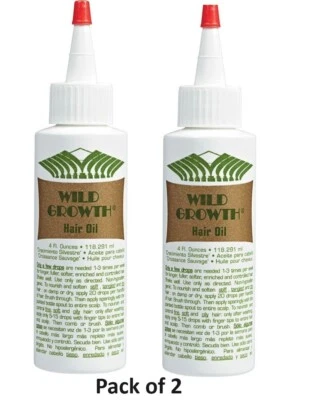 2xWild Growth Hair Oil Moisturizer Hair Regrowth Eyebrows Eyelashes 4 Oz /118 ml - Image 1 of 4