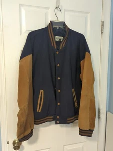 Vintage Britches Great Outdoors Leather/Wool Varsity Letterman Jacket Men’s XL - Picture 1 of 24