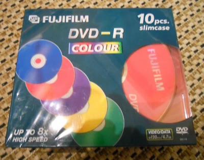 FUJIFILM DVD-R DATA 4,7GB VIDEO SP 120 min 1 Packung (10 Stück) NEU + OVP!! - Bild 1 von 4