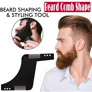 Beard Styling Shaping Template Comb Tool Symmetry Trimming Shaper Stencil - Picture 1 of 12