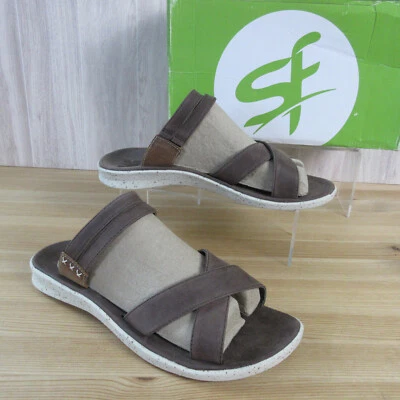 Superfeet Laurel Womens size 9.5 Brown Leather Mule Slide Sandals Arch Support - Image 1 of 4