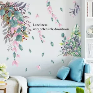 Wall Sticker Flower Decal Leaves Vinyl Mural Art Living Bedroom Kids Home Decor - Picture 1 of 7