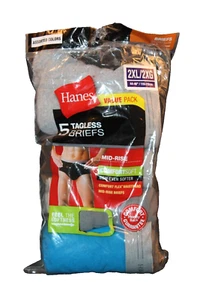 Hanes Men's Tagless Mid-Rise 8-Pc Briefs Underwear - Multicolor 2X (44-46") - Picture 1 of 4