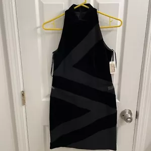 Laundry by Shelli Segal schwarzes ärmelloses Samtkleid - Größe 4 Petites - Bild 1 von 5