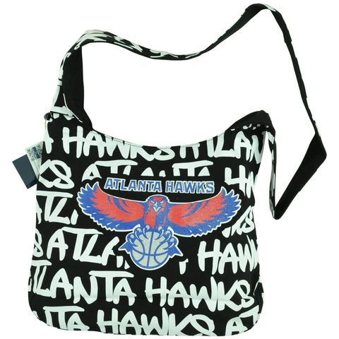 NBA Robin Ruth Atlanta Hawks Round Shoulder Hand Bag Cross Body Purse Women Blk Cover