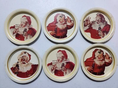 1983 Vintage Coca-Cola  Metal Coaster Set Of 6 - Image 1 of 4
