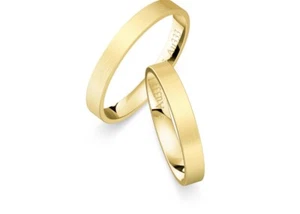 2x333 Gold Trauringe Eheringe Paarringe PAARPREIS Gelbgold mattiert+Gravur.matt - Bild 1 von 2