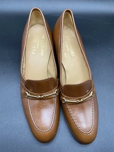 Vintage 40er/50er Jahre Schuhe Halbschuh Absatz Chunky Academia Sekretär Nerd Leder 6,5 - Bild 1 von 7