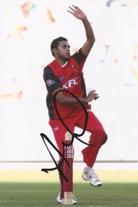 SOUTH AUSTRALIAN REDBACKS: ADIL RASHID SIGNED 6x4 BIG BASH LEAGUE PHOTO+COA - Picture 1 of 1