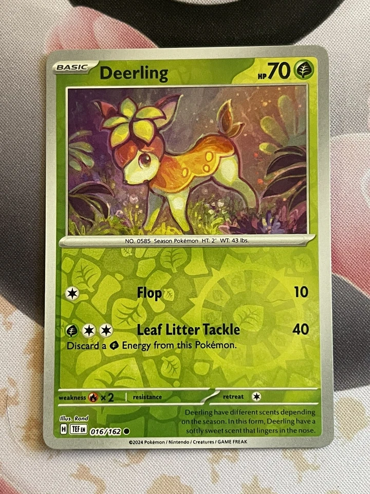 Pokémon TCG Deerling 016/162 SV05: Temporal Forces Reverse Holo Common - Image 1 of 1