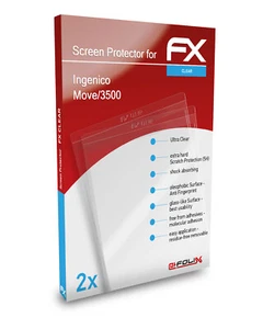 atFoliX 2x Displayschutzfolie für Ingenico Move / 3500 Displayschutzfolie klar - Bild 1 von 8