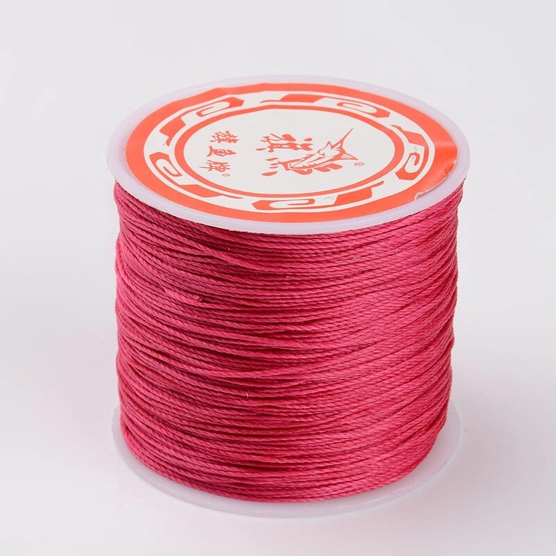 106m/roll Round Waxed Polyester Cords Threads DIY Beading Crafting String 0.5mm - Image 1 of 1