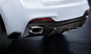 New Original Carbon Diffuser Rear Bumper Rear Spoiler BMW X6 F16 2357216 - Picture 1 of 5