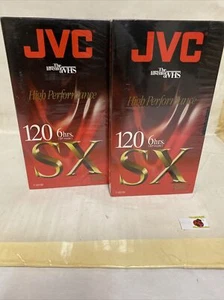 2er-Pack leere VHS-Kassetten T-120 SX Hochleistungsaufnahme bis 6 Stunden neu versiegelt - Bild 1 von 6