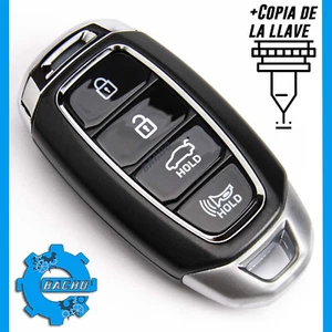 LLAVE FUNDA 4 BOTONES PARA HYUNDAI KONA SANTA FE ELANTRA + COPIA DE LA LLAVE - Imagen 1 de 9