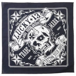 Mens Hot Rod Rockabilly Bandana Lucky 13 Booze Bikes Broads Biker Scarf - Picture 1 of 1