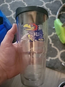 KU Jayhawk University Of Kansas Tervis Thermal Chiller Cup 16oz  - Picture 1 of 3