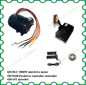 Qs138-C 3000W 70h Mid-Train Internal Gear box motor(ND72450 fardriverController) - Picture 1 of 11
