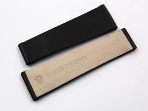 Cinturino Lusso Vera Pelle Nero Piatto 20/16mm Deployante Fatto a mano Nuovo - Picture 1 of 4
