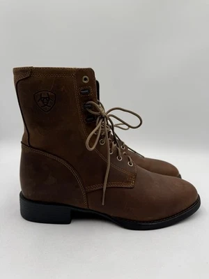 Men’s Ariat Heritage Lacer Soft Toe Work Boot Distressed Brown Leather Size 10B - Image 1 of 4