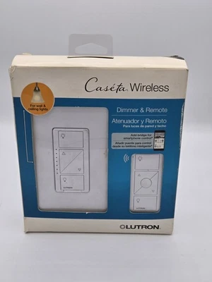 Interruptor atenuador de iluminación inteligente inalámbrico Lutron Caseta y control remoto Foto 1 de 4