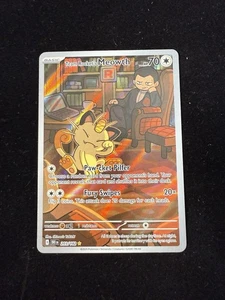 Team Rocket Meowth 203/182 Illustration Rare Destined Rivals (NM) - Picture 1 of 2