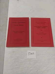 2 KNIGHTS OF PYTHIAS GRAND CONSTITUTION & STATUES  1908, 1918 - Picture 1 of 4