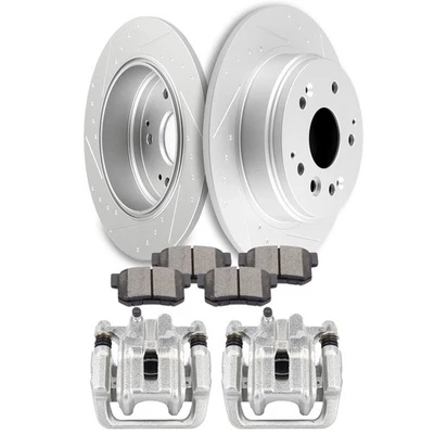 Juego de 8 pinzas de freno traseras rotores de freno pastillas de freno para Honda Element Acura TL Foto 1 de 4