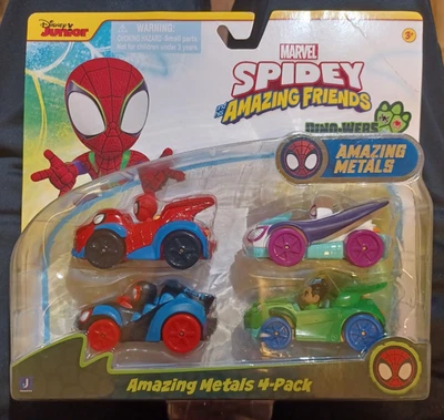 Disney Junior Spidey & Amazing Friends Marvel Amazing Metals 4 Vehículos.  BC-1 Foto 1 de 4