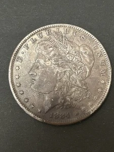 1884 Morgan Silver Dollar Philly Mint Charred - Picture 1 of 8