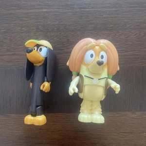 Bluey Loose Figure Snickers Indy Hippie Lot Of 2 Moose Toys Dog - Picture 1 of 2