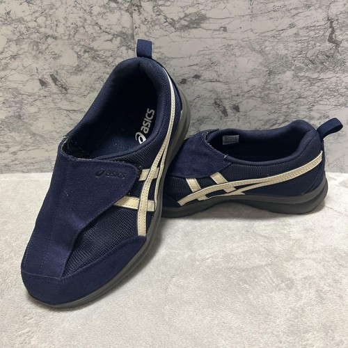 Scarpe da passeggio Asics uomo blu navy slip on sneakers 7.0US ottime usate