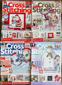 The World of Cross Stitching Magazine Lot Holiday, Christmas Kitties, Snowdog - Imagen 1 de 9
