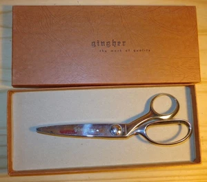 VINTAGE GINGHER G-8 KNIFE EDGE PINKING SCHERE SCHERE IN OVP 26,95 $ - Bild 1 von 7