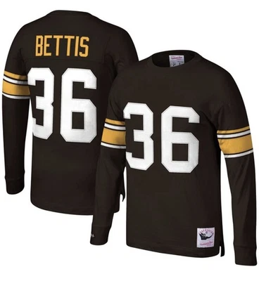 Hombre Pittsburgh Steelers Jerome Bettis Mitchell & Ness Throwback LS NUEVO CON ETIQUETAS XL Foto 1 de 4