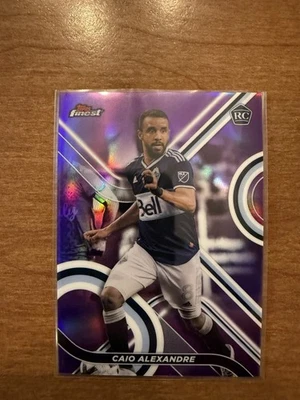 2022 Topps Finest MLS Caio Alexandre Purple Refractor 22/250 Vancouver Soccer - Image 1 of 2