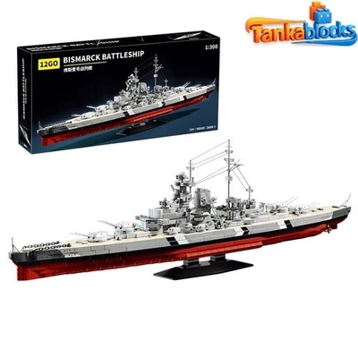 Bismarck Battleship Building Blocks – 2686PCS Warship Model Christmas Gift Set - Image 1 of 4