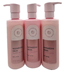 Bath & Body Works LOT 3 Sensitive Skin Colloidal Oatmeal Body Lotion Cream 7.8 - Picture 1 of 2