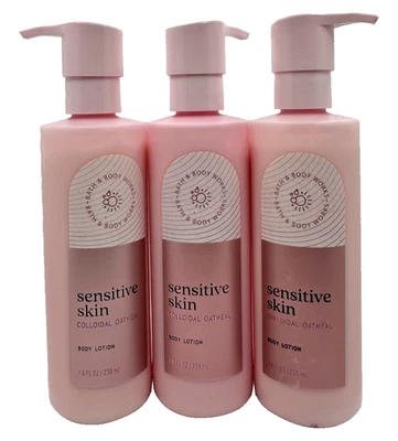 Bath & Body Works LOT 3 Sensitive Skin Colloidal Oatmeal Body Lotion Cream 7.8 - Image 1 of 2